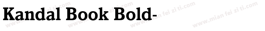 Kandal Book Bold字体转换